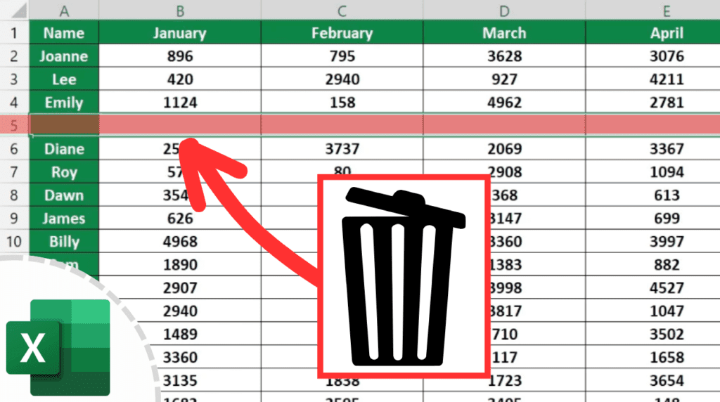 How to Delete Row in Excel