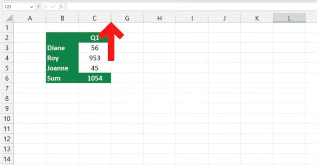 Identifying Columns Rows In Excel