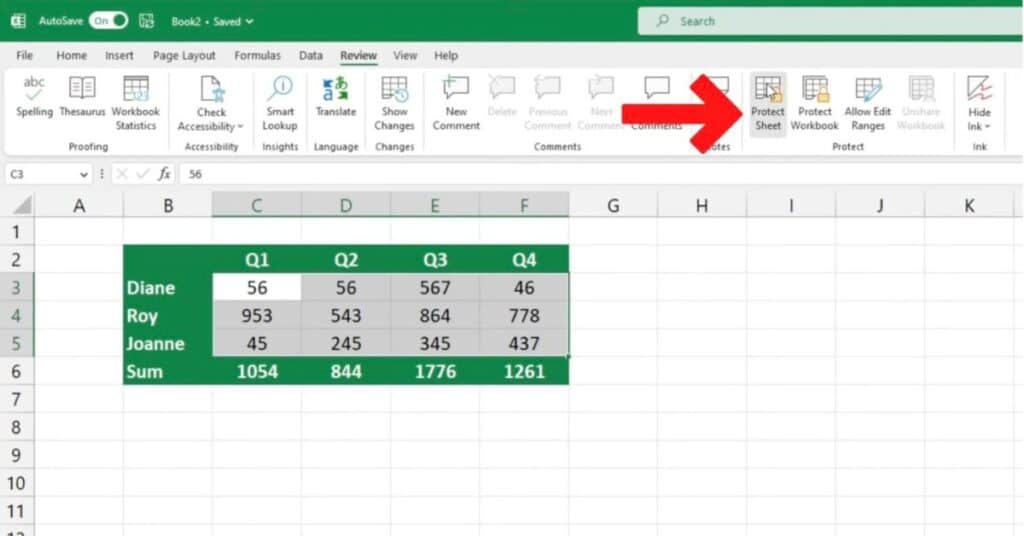 Protect Excel Sheet To Lock Cells