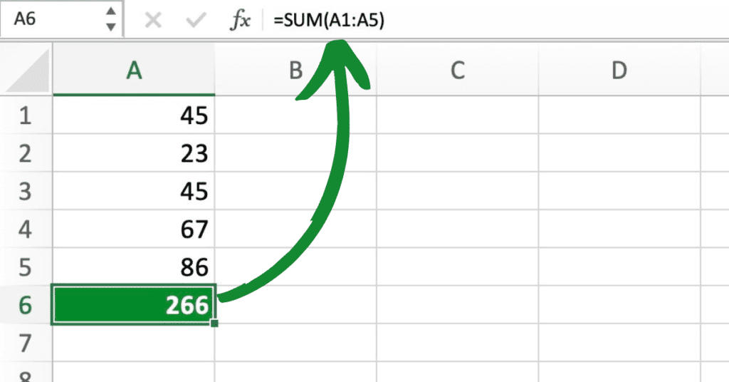 excel SUM function 