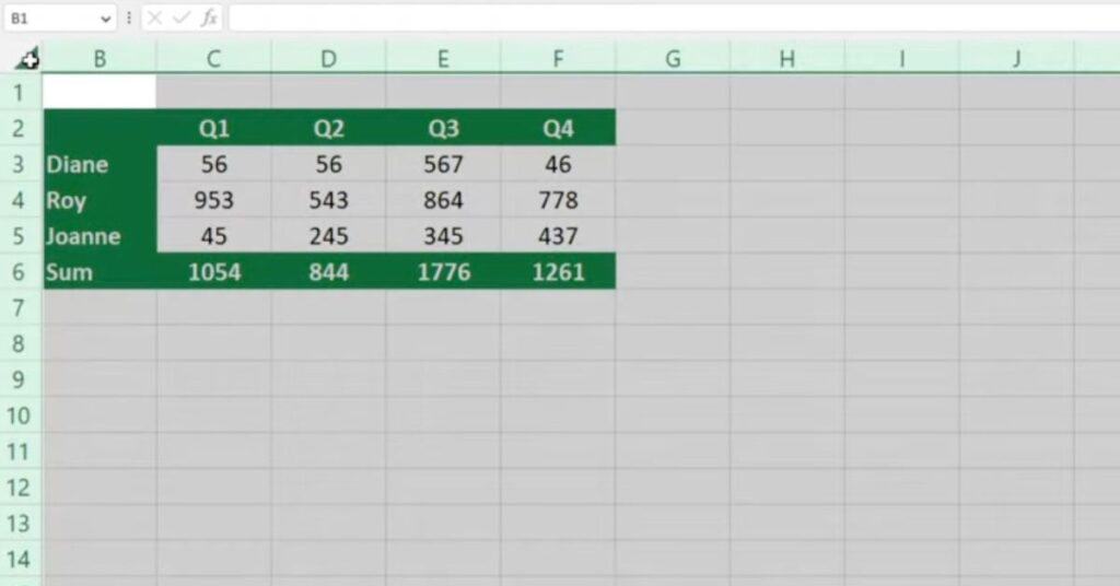 Unhide All Columns in Excel