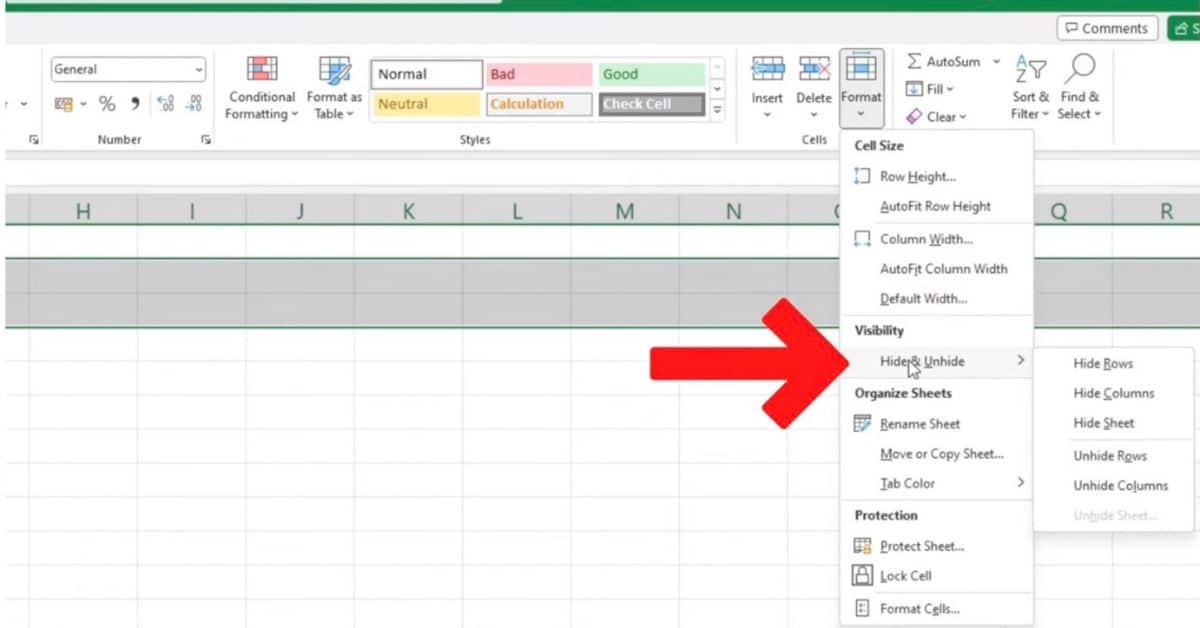 How To Unhide Rows In Excel | Beginner's Guide - Sheet Leveller