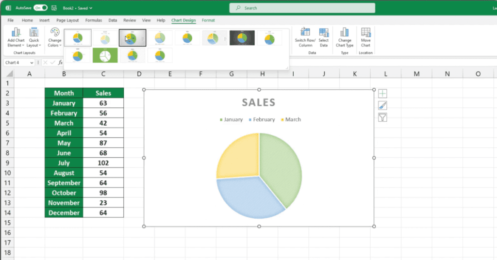 Change Pie Chart Style