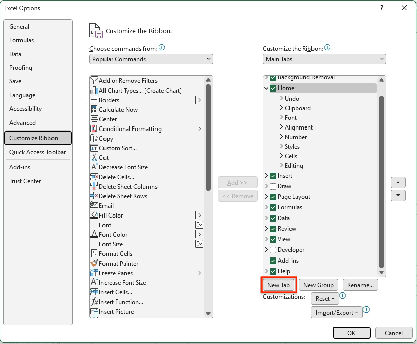 How to Customize the Ribbon in Excel (Step-by-Step)