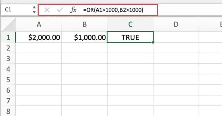 Excel OR Function - Sheet Leveller
