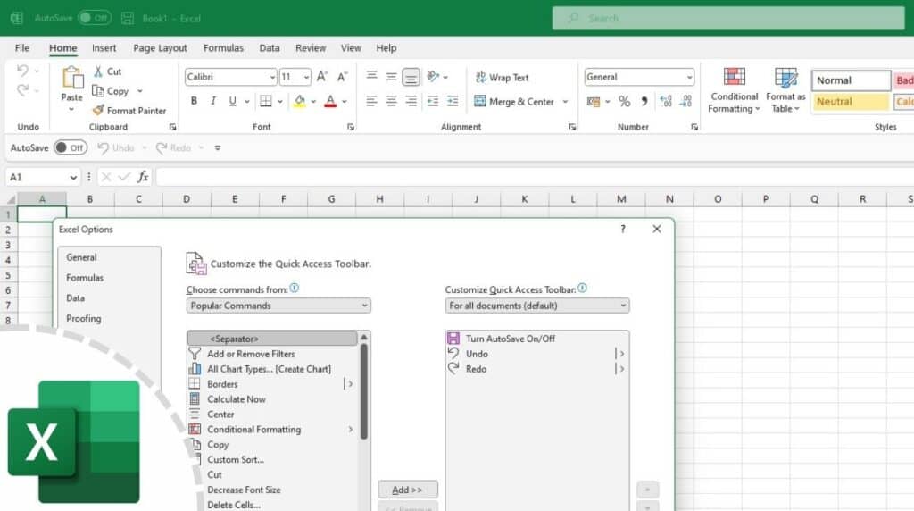 Excel Quick Access Toolbar