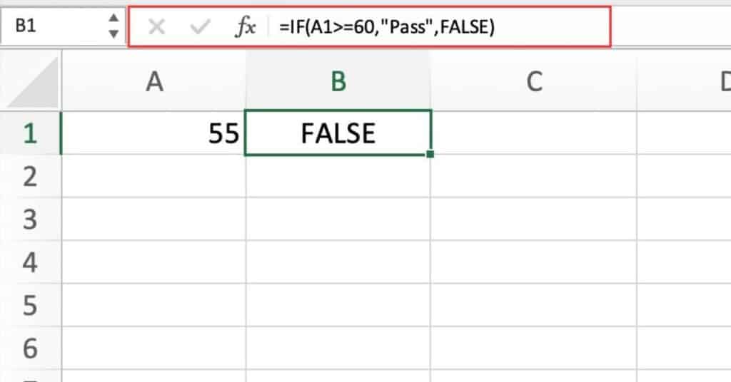 FALSE Function Example