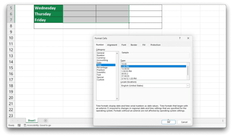 How To Insert And Format Time In Excel Sheet Leveller 0747