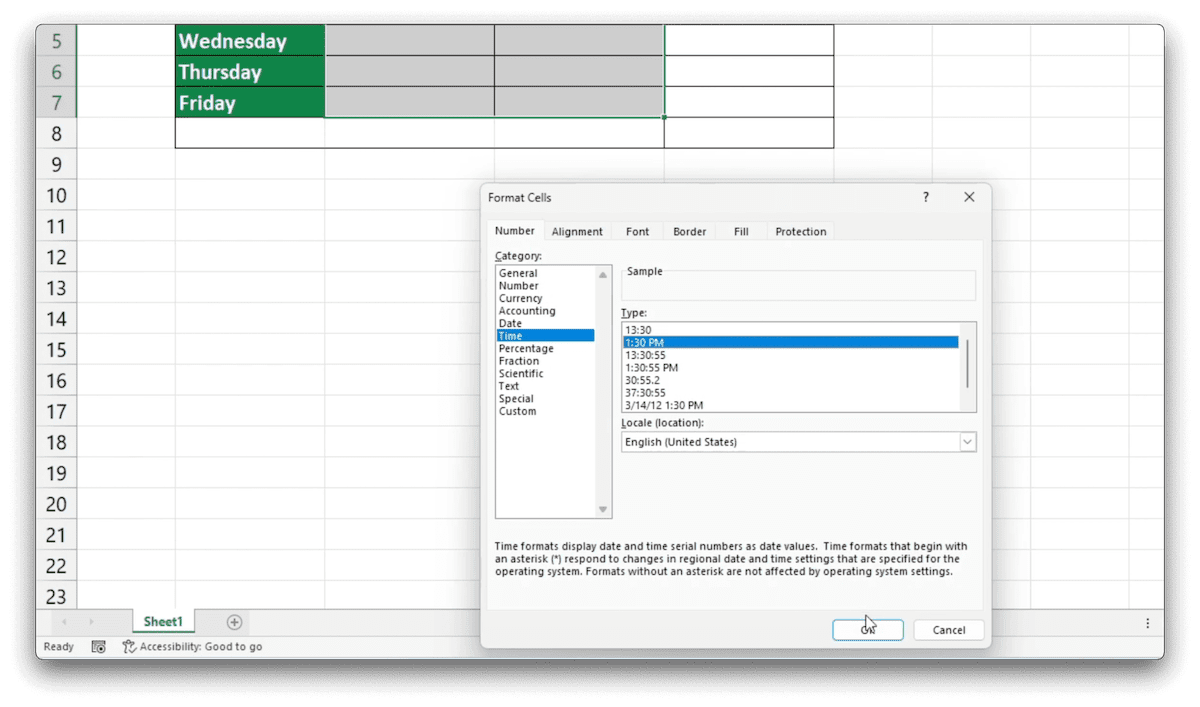 How To Insert And Format Time In Excel Sheet Leveller 1390