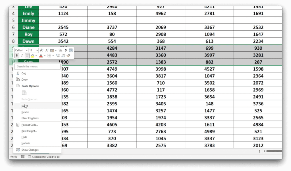 How to Add Multiple Rows in Excel