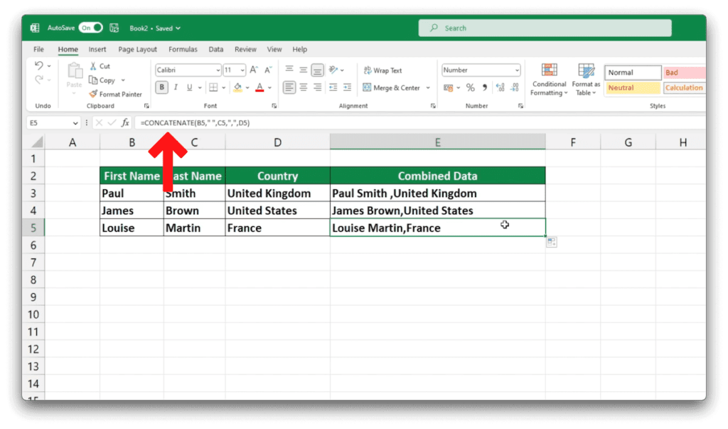 How to Combine Cells in Excel | Beginner's Guide - Sheet Leveller