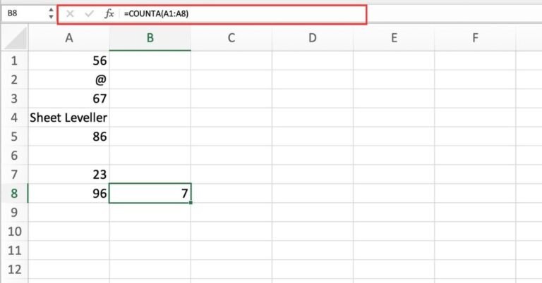 How to Count Cells That Are Not Blank in Excel - Sheet Leveller