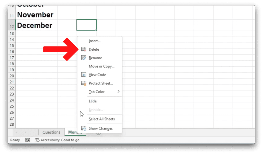 How to Delete Sheet in Excel