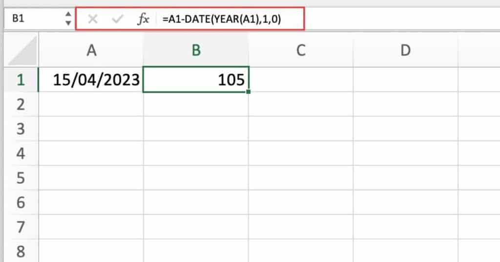 How to Get Day Number of Year in Excel