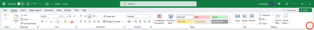 How to Hide the Ribbon in Excel