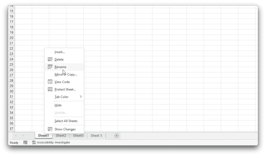 How to Rename Sheet in Excel