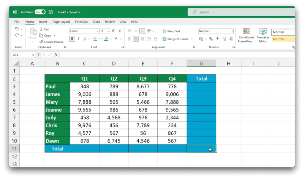 How to Sum a Column in Excel