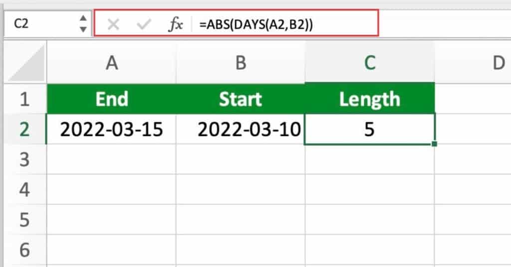 Using DAYS When Dates Are Not in Order
