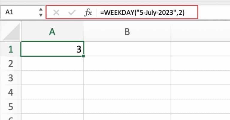 Excel WEEKDAY Function - Sheet Leveller