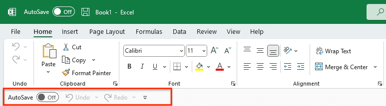 Where Is the Excel Quick Access Toolbar?