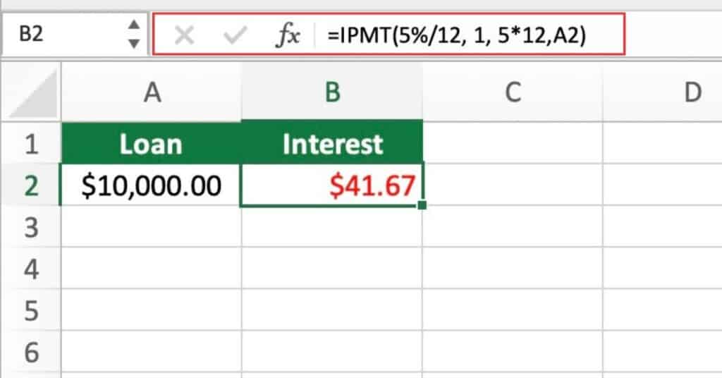 Excel IPMT Function