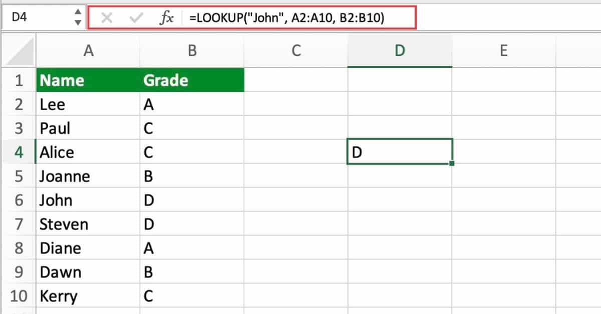 Excel LOOKUP Function Sheet Leveller