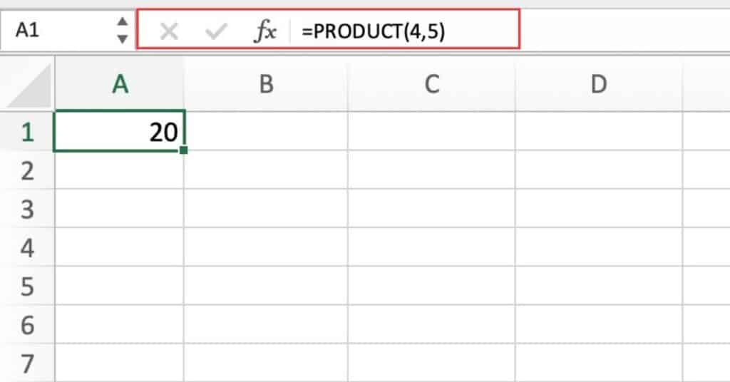 Excel PRODUCT Function