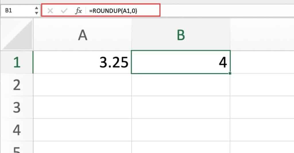 Excel ROUNDUP Function
