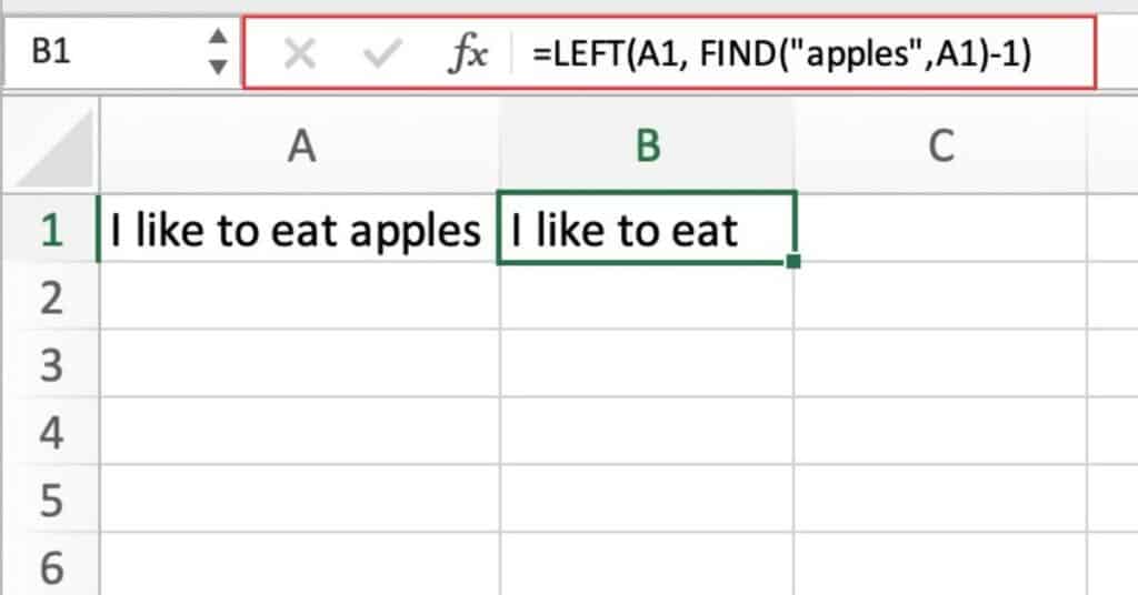 Extracting Substrings with LEFT and FIND Functions