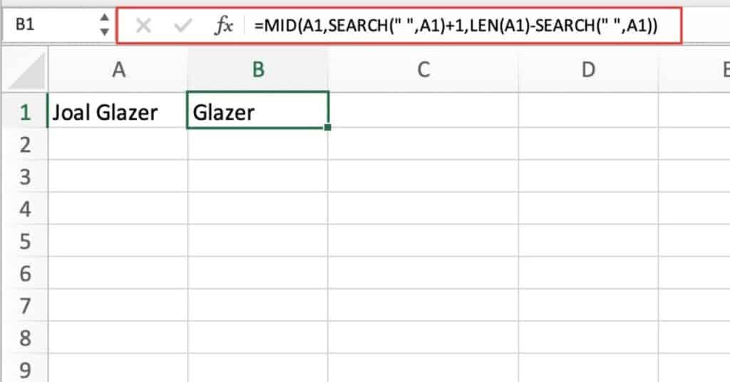 Extracting Surname Name from a Full Name