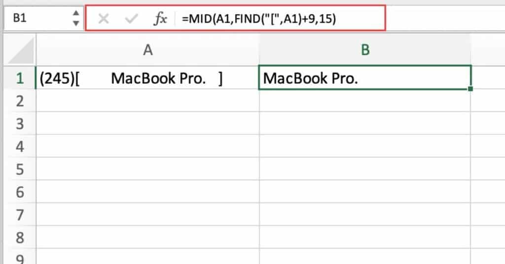 Extracting a specific number of characters from the middle of a text string