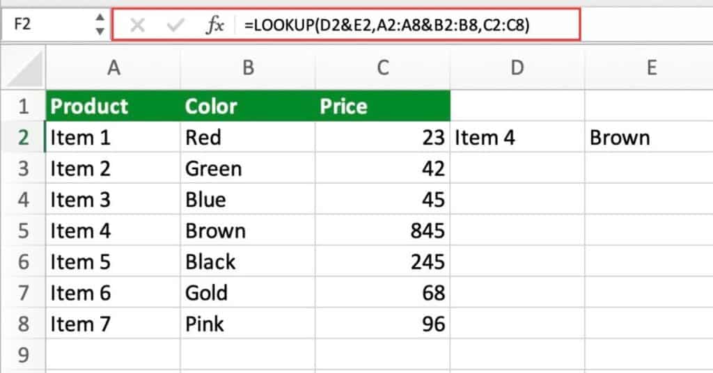 Looking Up Values in Multiple Columns