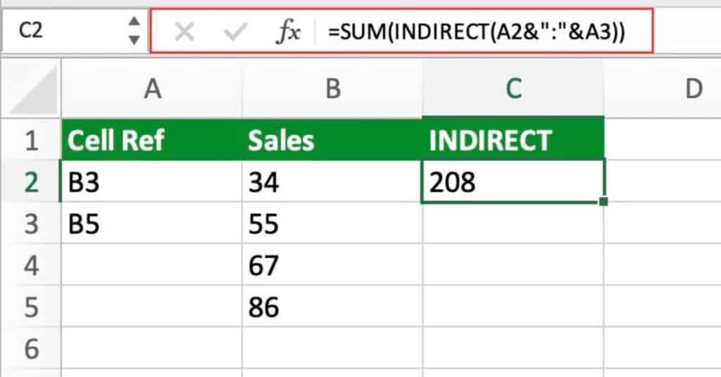 Using INDIRECT with the SUM Function Intro