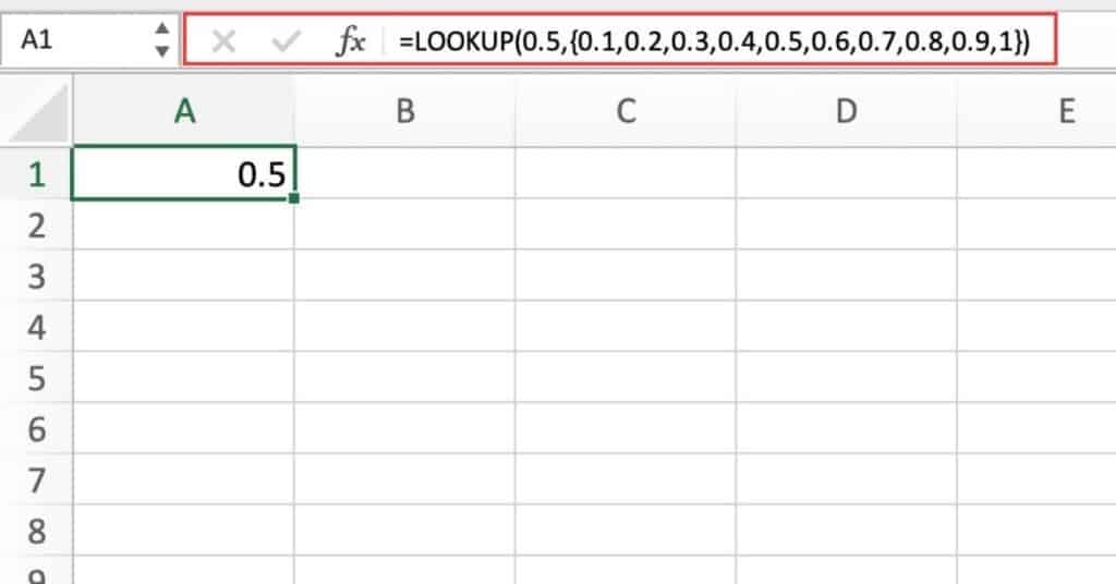 Using LOOKUP with a vector array