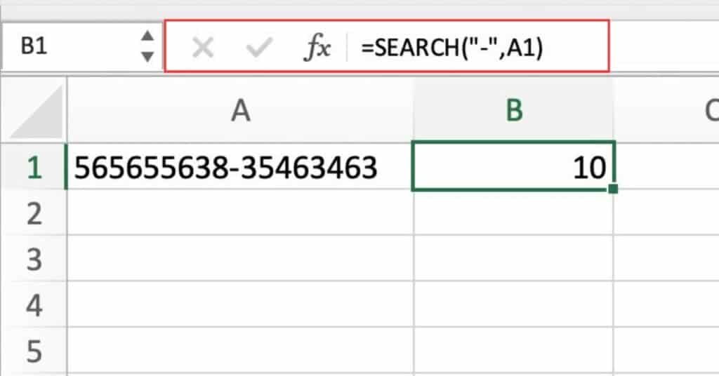 Using SEARCH to Find the Position of a Substring in a Text String