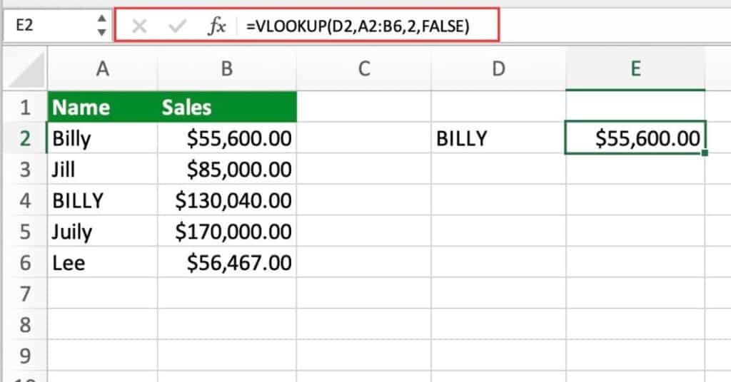 VLOOKUP is Not Case-insensitive
