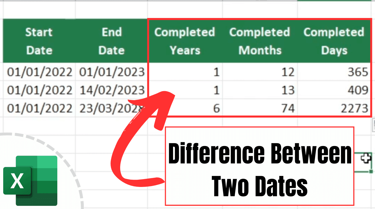 How To Calculate Difference Between Two Dates In Years And Months ...