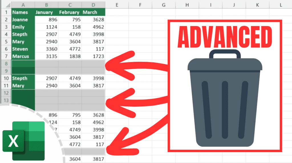 How to Remove Blank Rows in Excel - ADVANCED